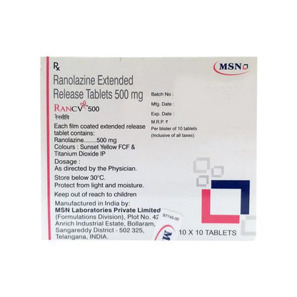 RAN CV 500mg Tablet 10'S - Global Surgicals