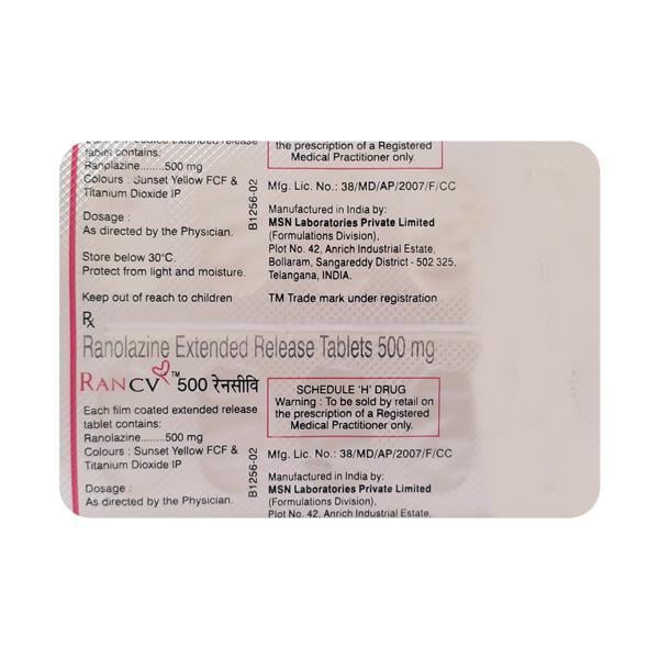 RAN CV 500mg Tablet 10'S - Global Surgicals