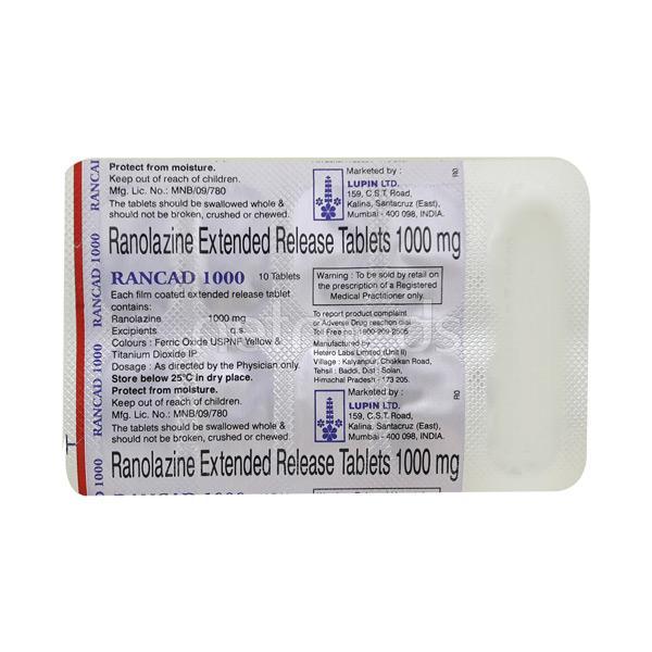 Rancad 1000mg Tablet 10'S - Global Surgicals