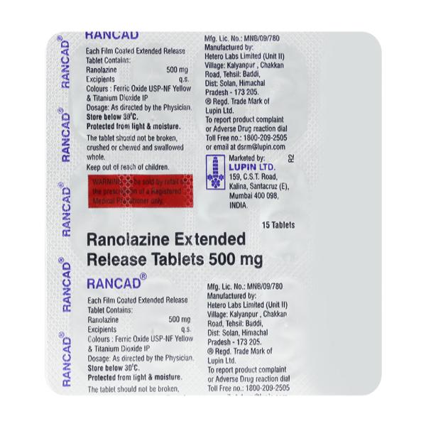 RANCAD 500mg Tablet 15's - Global Surgicals