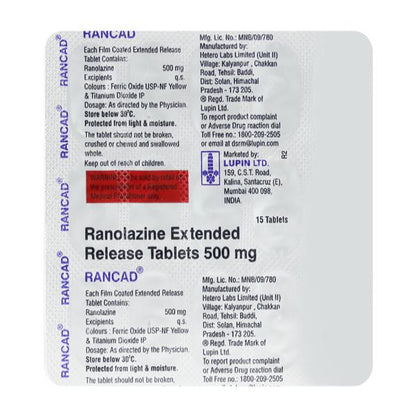 RANCAD 500mg Tablet 15's - Global Surgicals