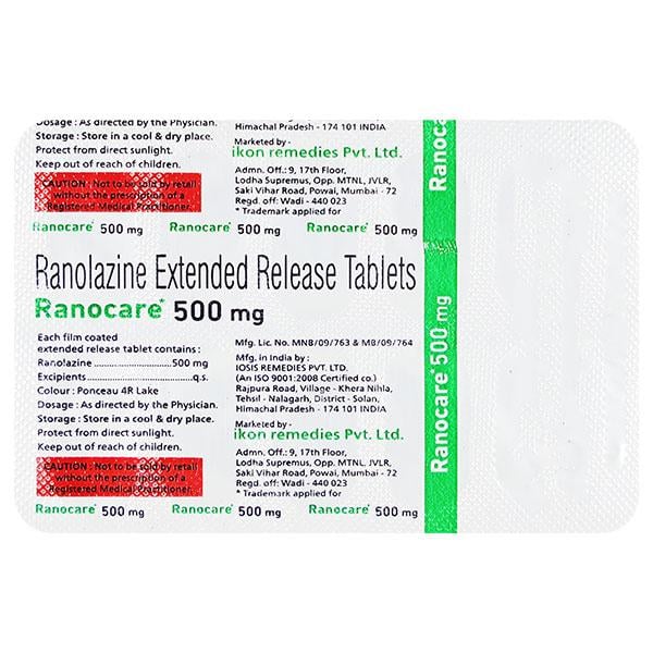RANOCARE 500 Tablet 10's - Global Surgicals