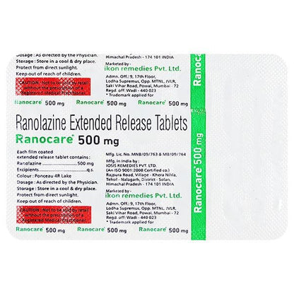 RANOCARE 500 Tablet 10's - Global Surgicals