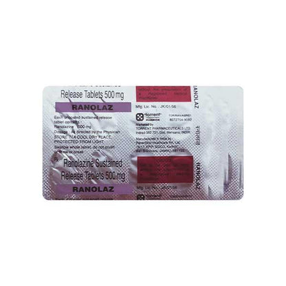 Ranolaz 500mg Tablet 10'S - Global Surgicals