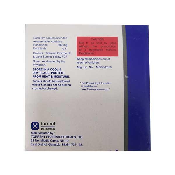 RANOLAZ 500mg Tablet 15's - Global Surgicals