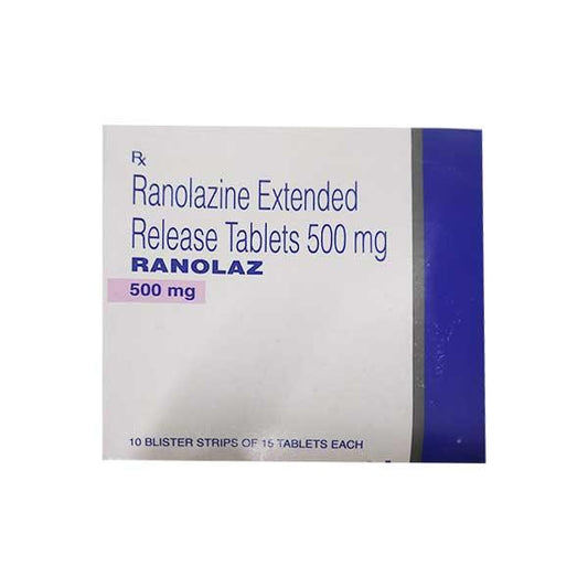 RANOLAZ 500mg Tablet 15's - Global Surgicals