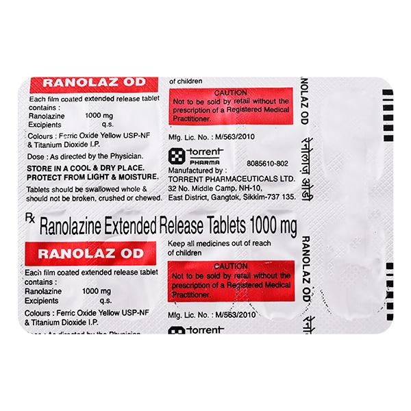 Ranolaz OD Tablet 10'S - Global Surgicals