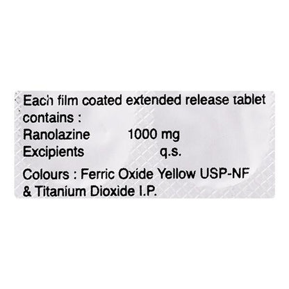 Ranolaz OD Tablet 10'S - Global Surgicals
