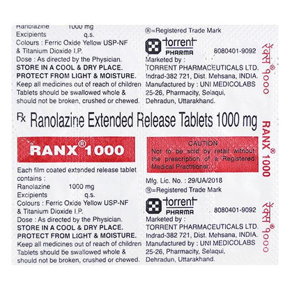 Ranx 1000 Tablet 10'S - Global Surgicals