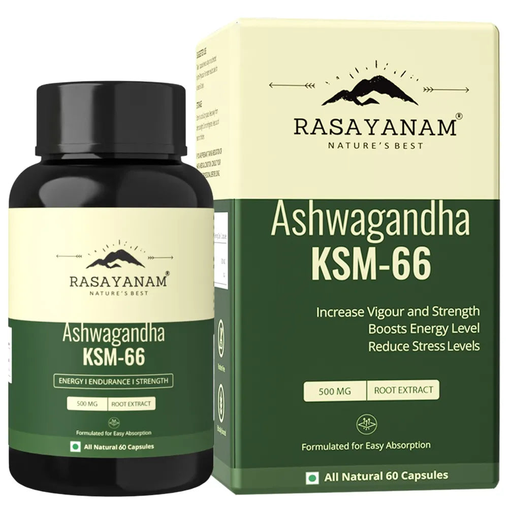 Rasayanam Ashwagandha KSM-66 500mg, 60 Capsules