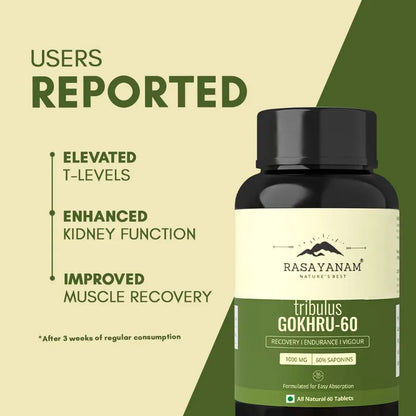 Rasayanam Tribulas Gokhru-60 1000mg, 60 Tablets
