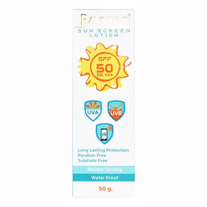 RAYSTOP SUN SCREEN Lotion 50gm - Global Surgicals
