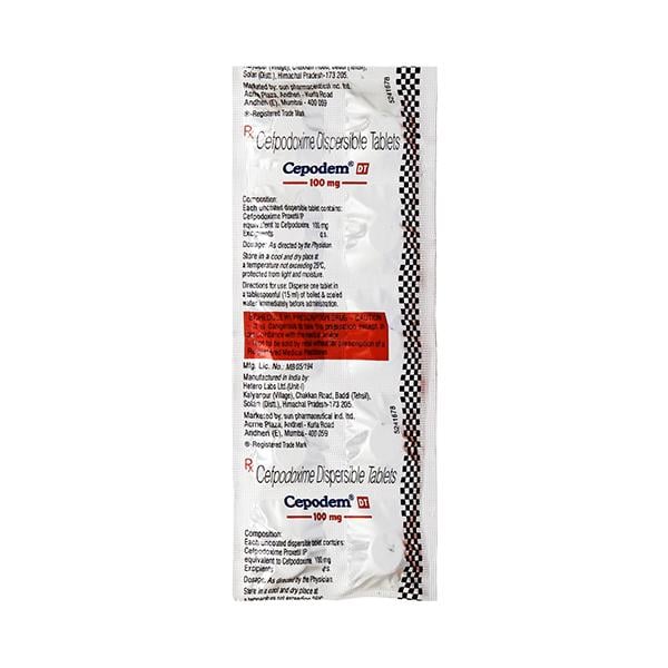 Cepodem DT 100mg Tablet 10'S