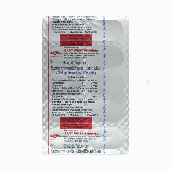 Triglimet V Forte Tablet 10'S