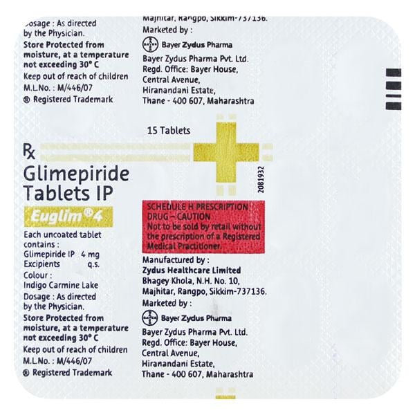 Euglim 4mg Tablet 15'S