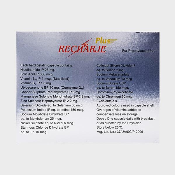 Recharje Plus Capsule 10'S - Global Surgicals