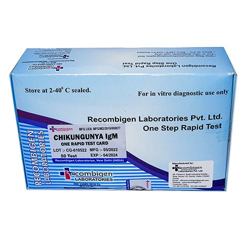 Recombigen Chikungunya IgG/IgM Rapid Test Kit - Global Surgicals
