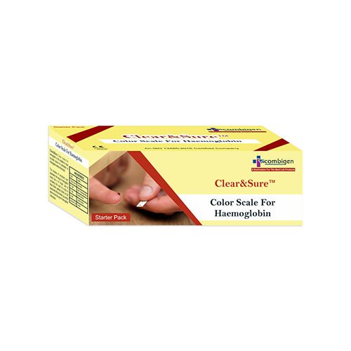 Recombigen Clear & Sure Color Scale Haemoglobin Rapid Test Kit - Global Surgicals
