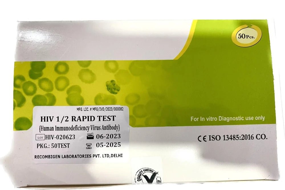 Recombigen HIV S/P/W.B Rapid Test Kit - Global Surgicals