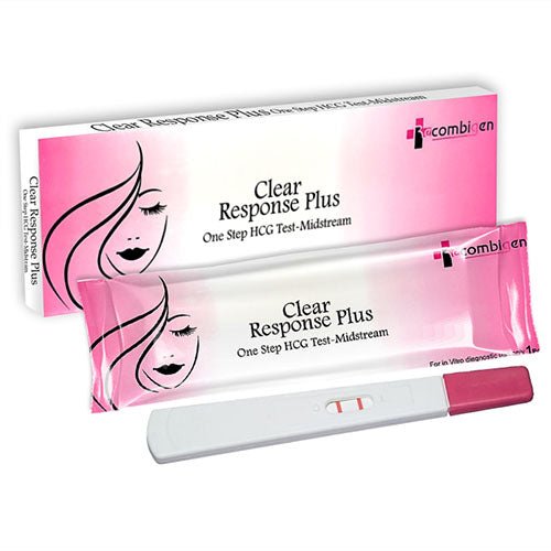 Recombigen Preg Midstream Card Clear Response Plus Rapid Test Kit - Global Surgicals