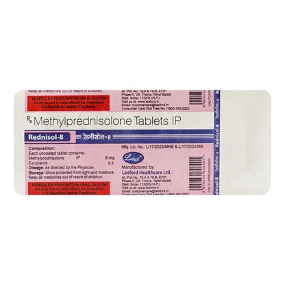 Rednisol 8mg Tablet 10'S - Global Surgicals