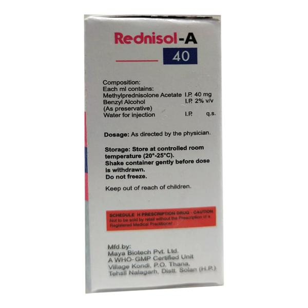 REDNISOL A 40 Injection 1ml - Global Surgicals