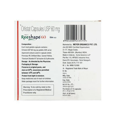 Reeshape 60mg Capsule 15'S - Global Surgicals