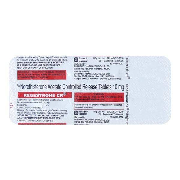 Regestrone CR 10mg Tablet 10'S - Global Surgicals