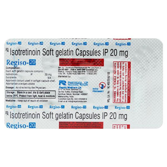 REGISO 20mg Capsule 10's - Global Surgicals