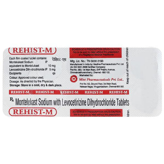 REHIST M Tablet 10's - Global Surgicals