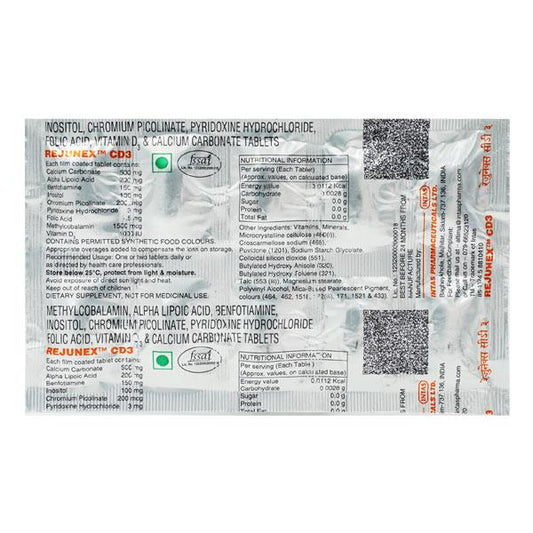 Rejunex Cd3 Tablet 10'S - Global Surgicals
