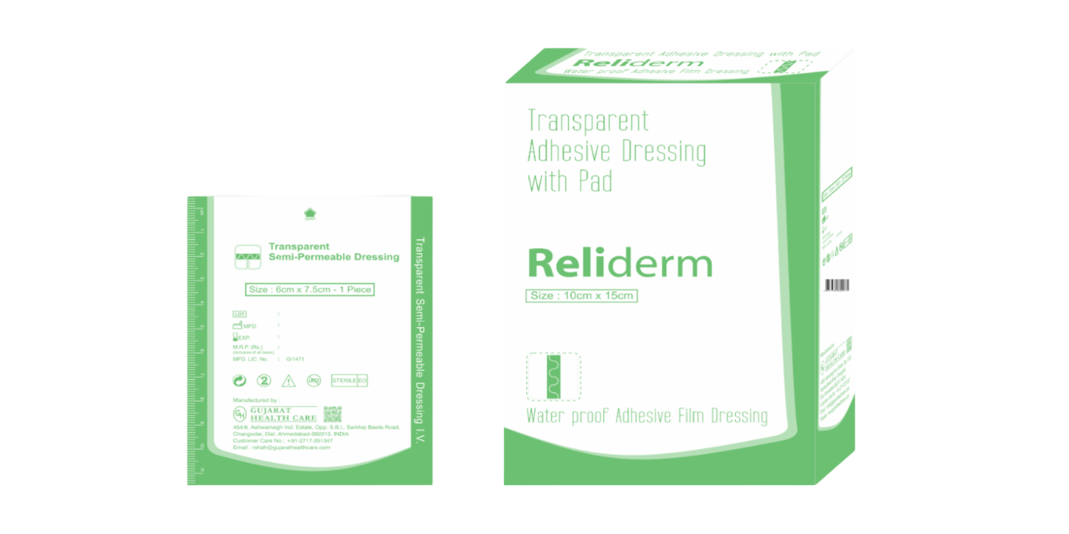 TecHeal Reliderm Transparent Adhesive Dressing