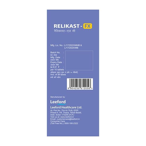 RELIKAST FX Tablet 10's - Global Surgicals