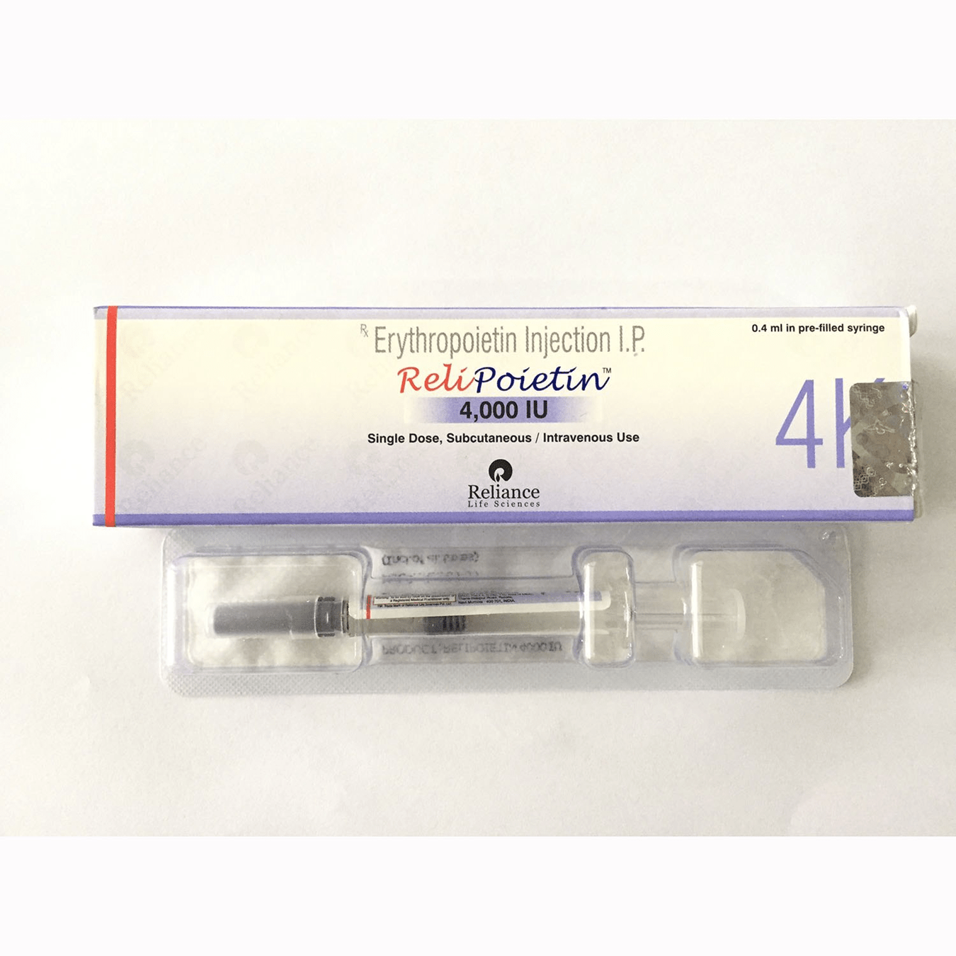 Relipoietin 4000iu 0.4ml PFS Injection - Global Surgicals