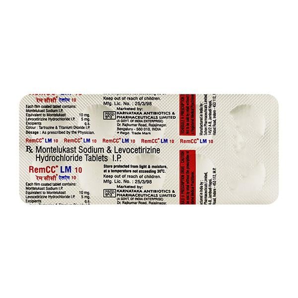 REM CC LM 10mg Tablet 10'S - Global Surgicals