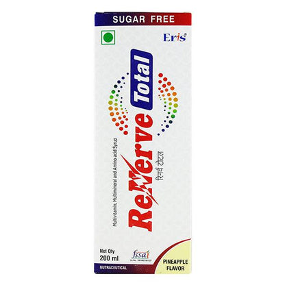 RENERVE TOTAL SUGAR FREE PINEAPPLE FLAVOUR Syrup 200ml - Global Surgicals