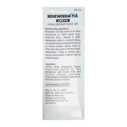 RENEWDERM HA Serum 30ml - Global Surgicals