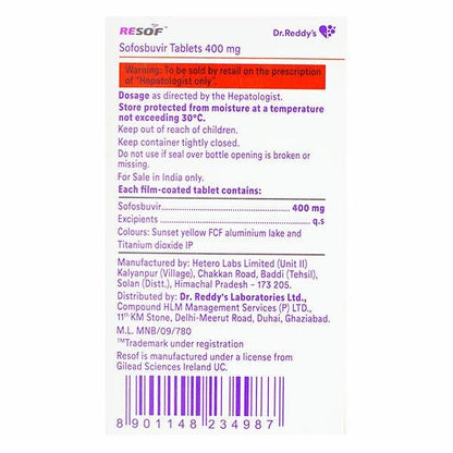 Resof 400mg Tablet 28'S - Global Surgicals