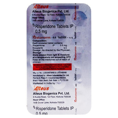 RESTONORM 0.50 Tablet 15's - Global Surgicals