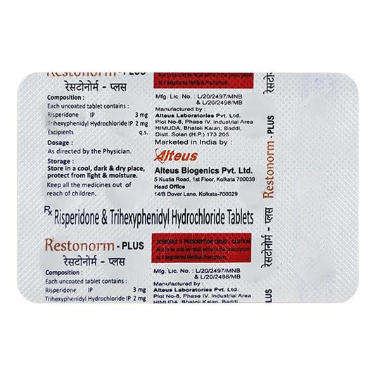 RESTONORM PLUS Tablet 15's - Global Surgicals