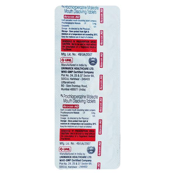 RESVOM MD Tablet 10's - Global Surgicals