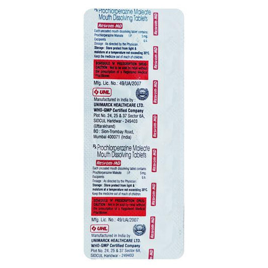 RESVOM MD Tablet 10's - Global Surgicals