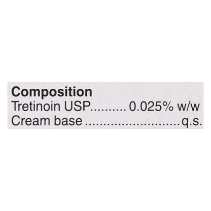 Retino A 0.025% Cream 20gm - Global Surgicals