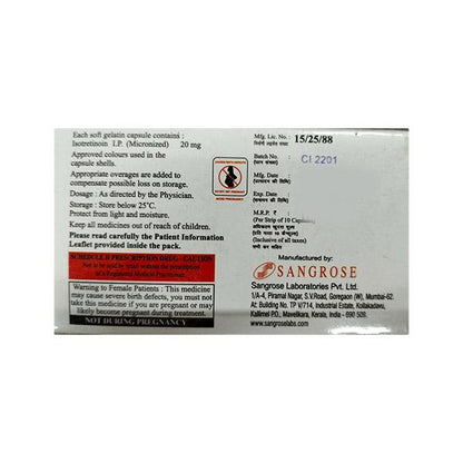 Retiso 20mg Capsule 10'S - Global Surgicals