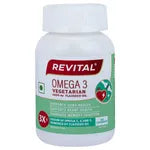 Revital Omega 3 Vegetarian 1000Mg Flaxseed Oil Capsule 60 Count