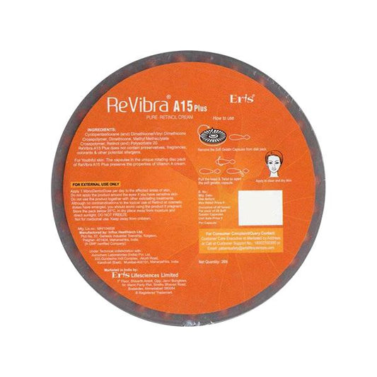 REVIBRA A15 PLUS PURE RETINOL CREAM Soft Gelatin Capsule 28x0.5ml - Global Surgicals