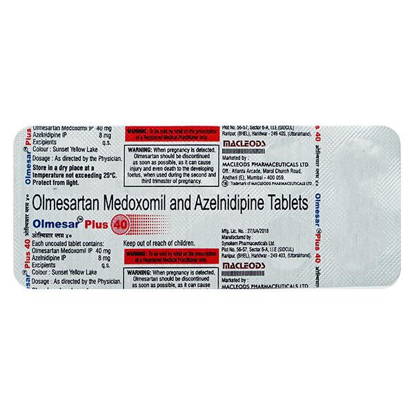 OLMESAR PLUS 40 Tablet 10's