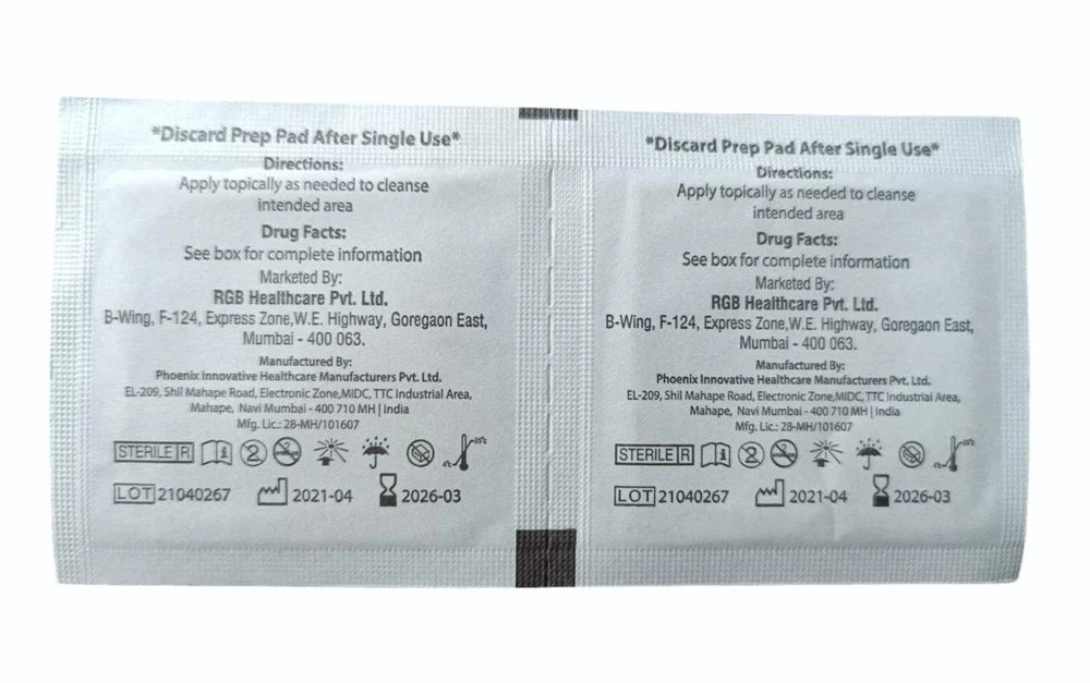 RGB Alchohol Prep Pads Sterile Medium - Global Surgicals