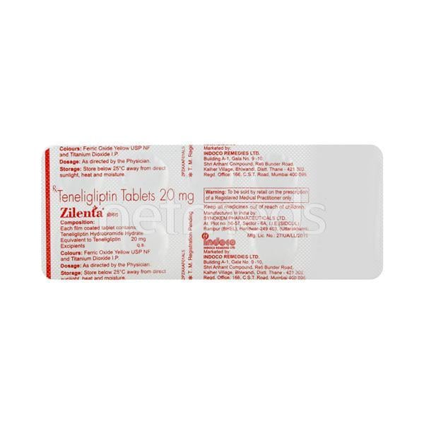 Zilenta 20mg Tablet 10'S