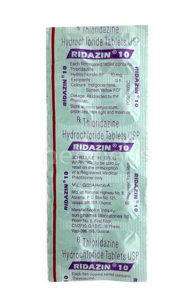 Ridazin 10mg Tablet 10'S - Global Surgicals